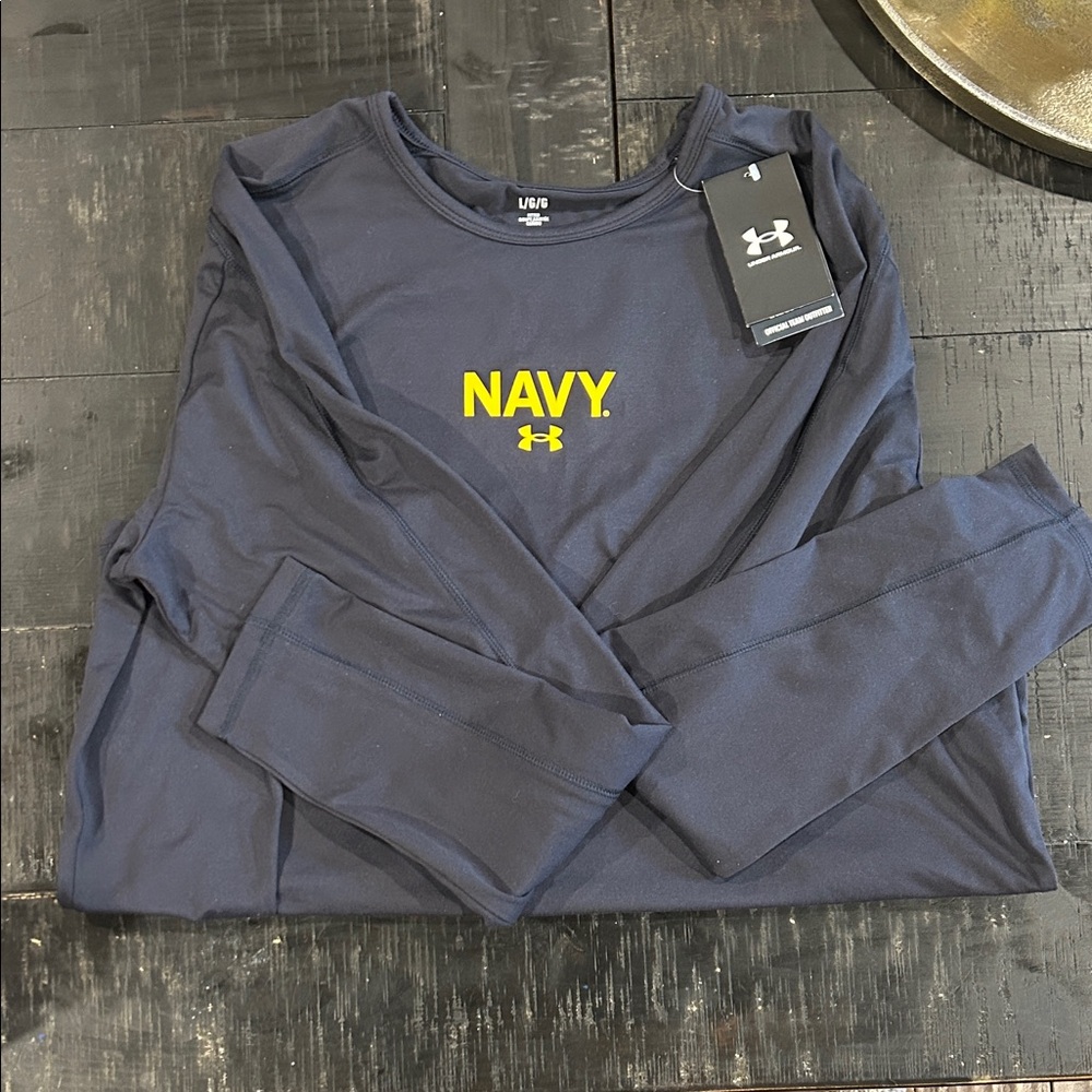 Under Armour Black Long Sleeve Shirt with Yellow Print